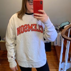 Clemson Classic Champion Reverse Weave Sweatshirt